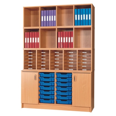 Office Organiser Storage + 30 Pigeonholes & 14 Trays