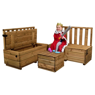 Outdoor Wooden Storage Bench