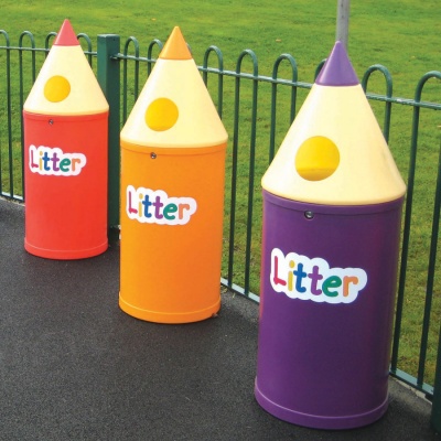Pencil Bin + ''Litter'' Letters