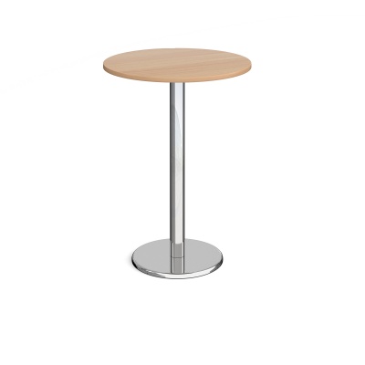 Pisa Circular Poseur Table with Round Chrome Base