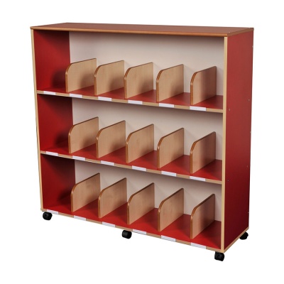 Primary Colours Childrens Bookcase + Drywipe Back