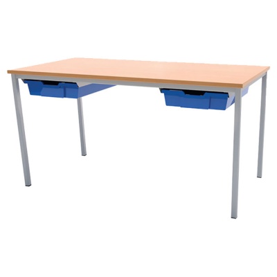 Rectangular School Desk + Trays