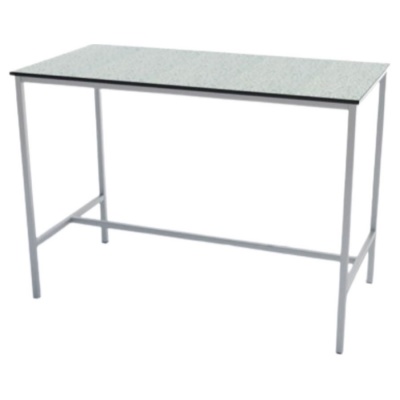 Rectangular H-Frame School Lab Table + TRESPA Top