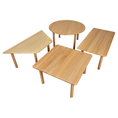 Solid Beechwood Trapezoidal Table