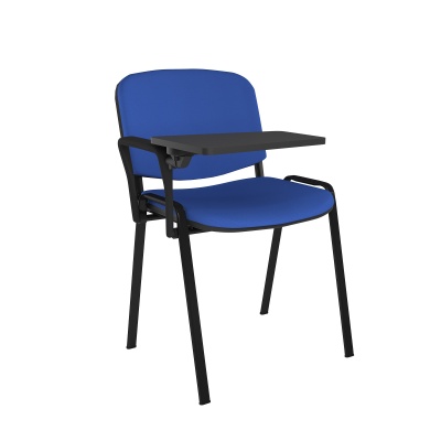 ISO Meeting Room Chair with Black Frame & Writing Tablet
